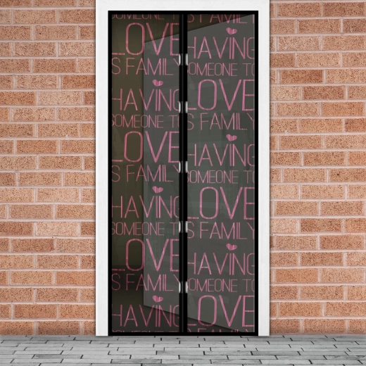 Magnetic insect screen for doors Love 100 × 210 cm