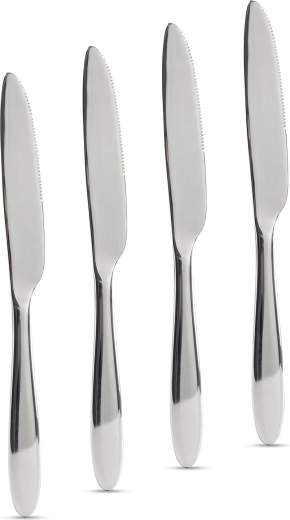 Set of stainless steel table knives, 4 pcs