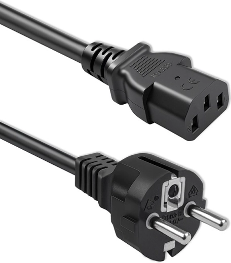 Barošanas kabelis QOLTEC Schuko (CEE 7/7) – IEC C13, 1,5 m, 3×1,0 mm², tīrs varš