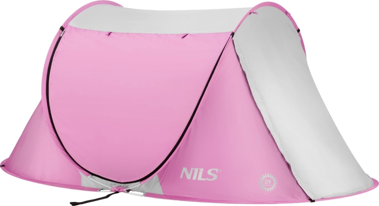Pašizvēršama pludmales telts NILS Camp, rozā