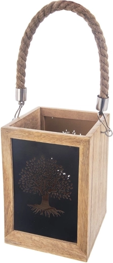 Koka lampiņš no mangokoka 20 cm ar koka motīvu