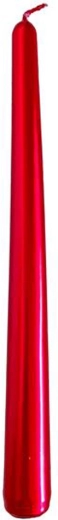 Koniska svece Provence metāliskā sarkanā 24,5 cm