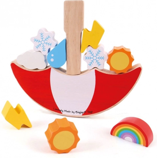 Koka balansēšanas spēle Laikapstākļi BIGJIGS TOYS