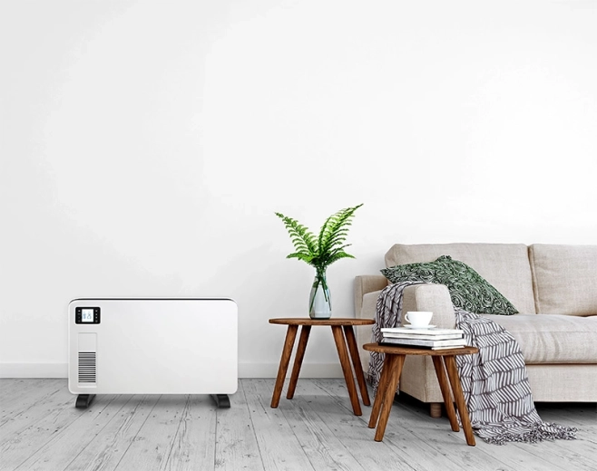 Ātra uzsildīšana, pateicoties jaudai līdz 2300 W un ventilatoram