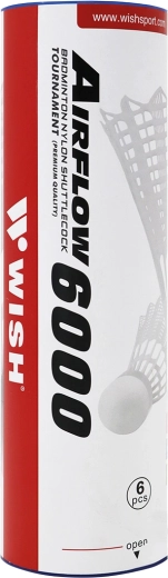 Nylon badminton shuttlecocks WISH S-320, 6 pcs