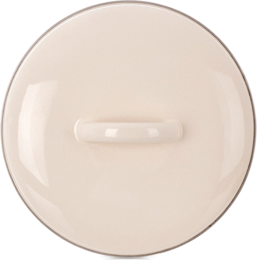 Cream Enamel Lid 15 cm