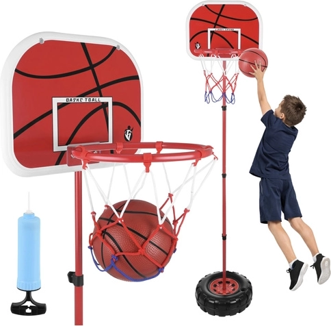 Bērnu regulējams basketbola grozs ar statīvu līdz 170 cm ISO TRADE