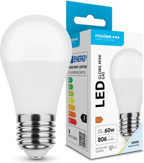 Modee LED spuldze Globe Mini G45 8,5 W E27 806 lm auksti balta