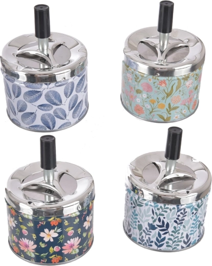 Tin trash can 9 × 9 × 12 cm – mix of 4 variants