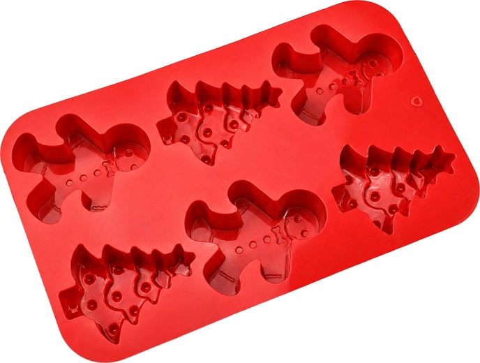 Silicone mold for 6 Christmas cookies - 1 piece
