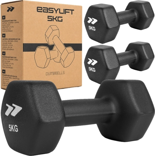 Neoprēna hanteles EasyLift 2×5 kg