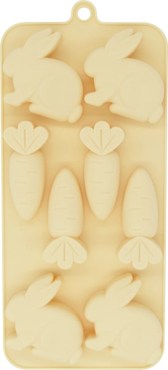 TORO silicone chocolate mold – Easter bunnies and carrots, 8 pcs