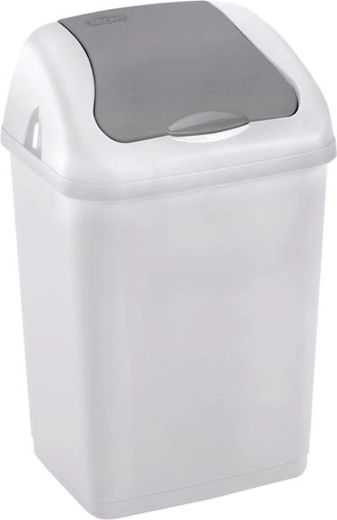 Plastmasas atkritumu tvertne ar paceļamu vāku HEIDRUN, 9 l