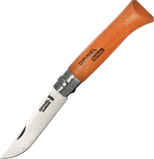 Opinel kabatas nazis Nr. 08 Carbon, dižskābarža koks, 8,5 cm