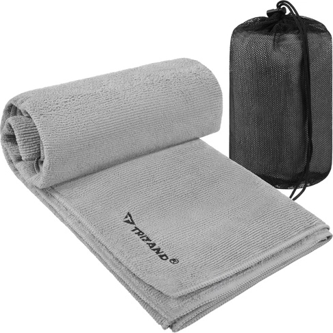 Trizand ātri žūstošs mikrošķiedras dvielis 120 × 60 cm tumši pelēks