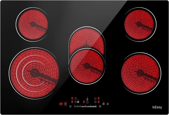 IsEasy Built-in Ceramic Hob 77 cm, 5 zones, touch control
