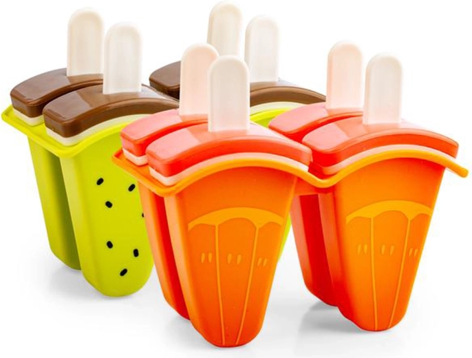 Plastmasas saldējuma formiņas – pomelo/kivi, komplekts 4 gab.