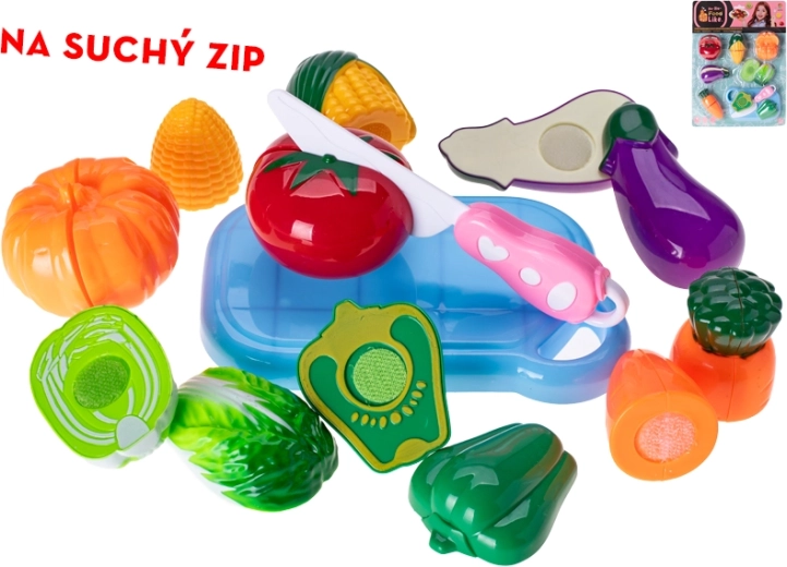 Set of Fruit and Vegetables with Hook-and-Loop Fastener, 16 pcs