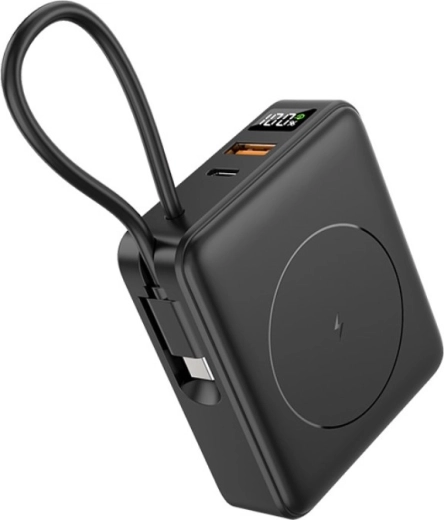 Powerbanka TRACER SCOUT 10000 mAh ar magnētisko bezvadu uzlādi 15 W, PD 20 W un QC 22,5 W