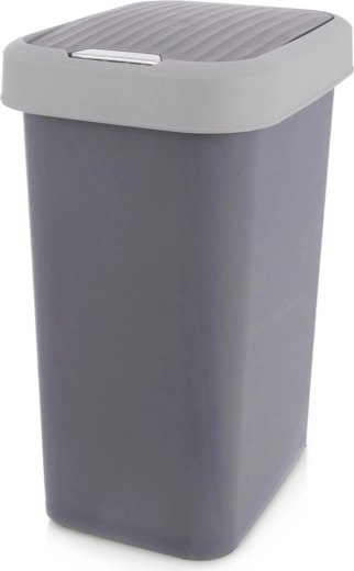 Plastic trash bin 25 l grey