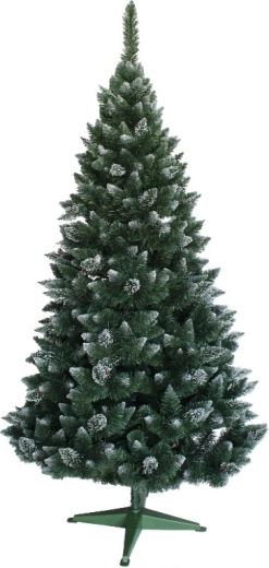 Apsnigota priede ar čiekuriem un spīdumiem 120 cm