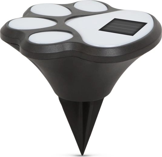 Saules enerģijas LED dārza lampa suņa ķepas formā — 1 gabals