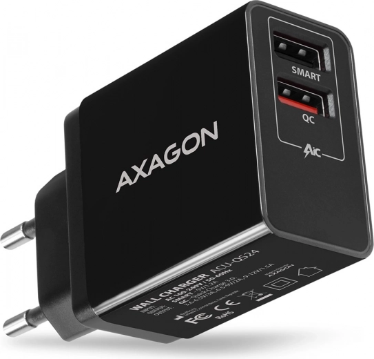 ACU-QS24 ātra divu portu USB lādētājs 24W