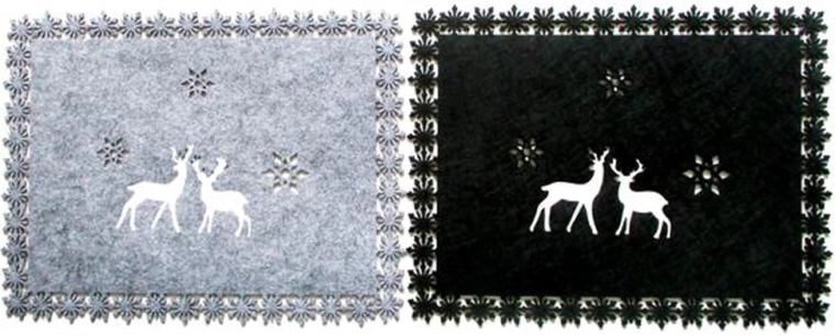 Christmas Felt Placemat 43 × 33 cm – Rectangular, 2 Variants