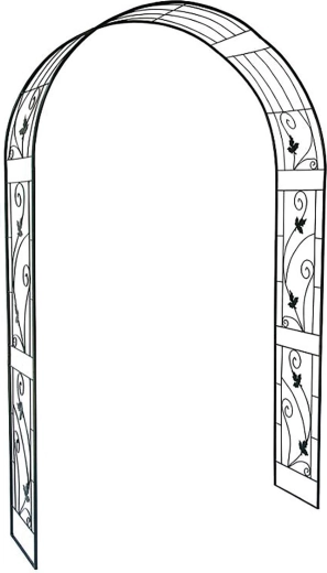 Arkveida metāla atbalsts vīteņaugiem 224 × 135 × 37 cm