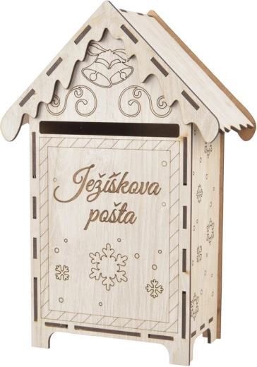 Wooden mailbox for Baby Jesus