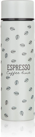 Mini nerūsējošā tērauda termopudele espresso kafijai 140 ml, pelēka