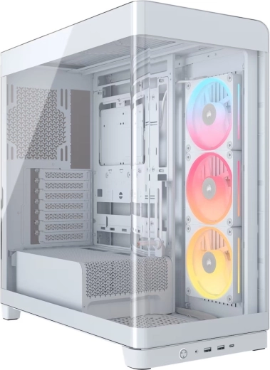 Mid-tower PC case with panoramic glass 4500x lx-r rgb white