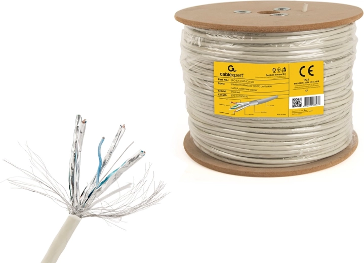 Cablexpert Shielded LAN Cable S/FTP Cat 6A LSZH 305 m (solid conductor)