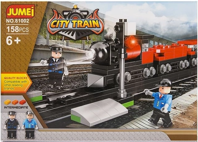 Jumei City būvkomplekts vilcieniņš 158 detaļas (25 × 18 cm) – 1 gab.