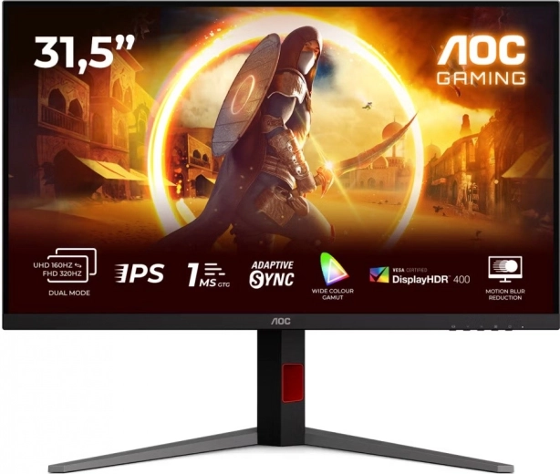 monitor 31.5" aoc u32g4u fast ips 4k 160 hz hdmi and displayport
