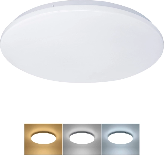 Solight Plain LED ceiling light 24 W 1920 lm 3CCT IP44, round, 38 cm