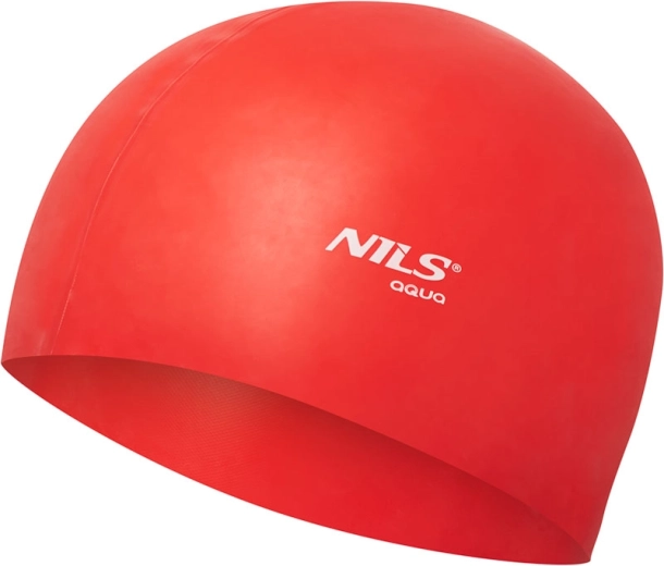 Silikona peldcepure NILS Aqua NQC RD01 sarkana