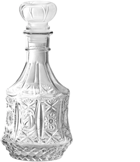Dekorēta stikla karafe 700 ml ar aizbāzni
