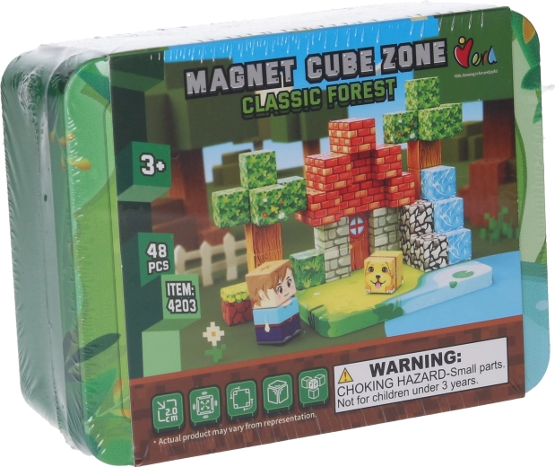 Magnētiskais konstruktors Magnet cube zone classic forest 48 detaļas
