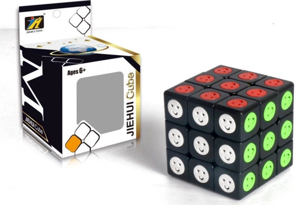 Moderns 3x3 prāta mežģis ar smaidiņveida uzlīmēm