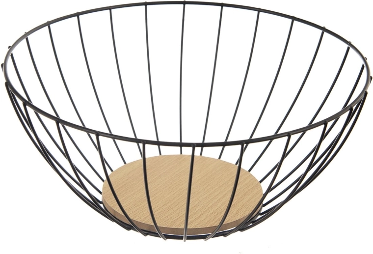 Augļu grozs Radka, metāls un koks, 28 cm