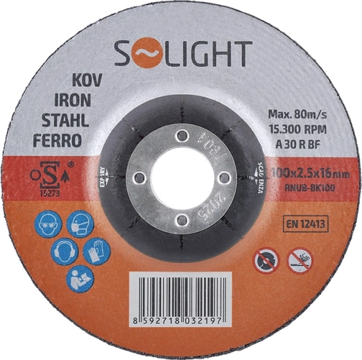 Solight slīpripa tēraudam 100 × 2,5 × 16 mm