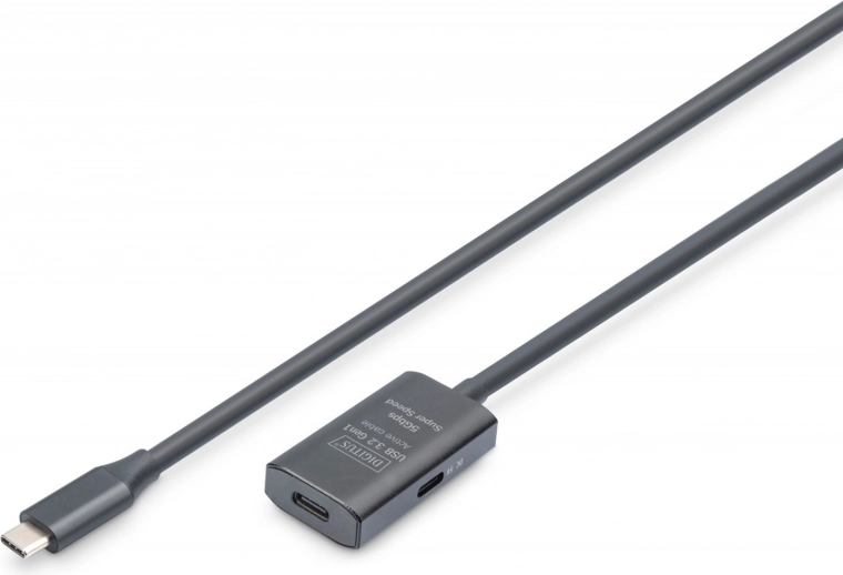 Aktīvais pagarinātājs USB‑C uz USB‑C, USB 3.2 Gen1, 5 Gbps, 5 m