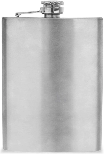 Stainless steel hip flask 240 ml
