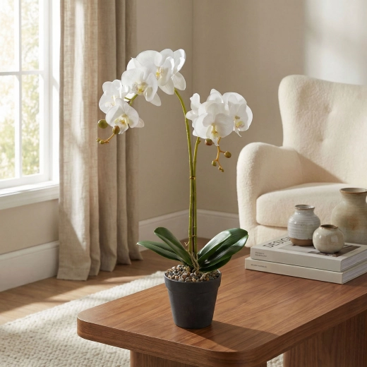 Mākslīgā dekoratīvā orhideja 54 cm — 1 gabals