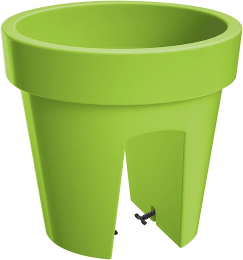 Puķu pods uz margas LOFLY Railing 24,5 cm, laima krāsā
