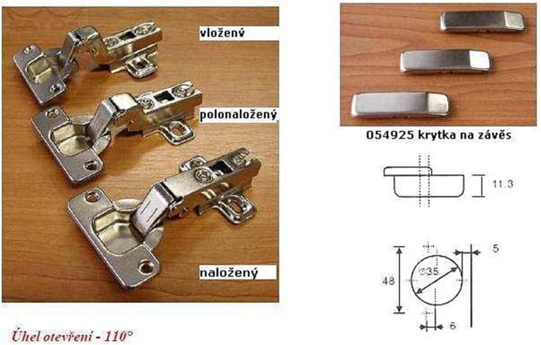Mēbeļu eņģe GS-C, ielaiduma tipa, komplekts 10 gab.