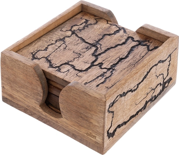 Natural mango wood with a warm tone
