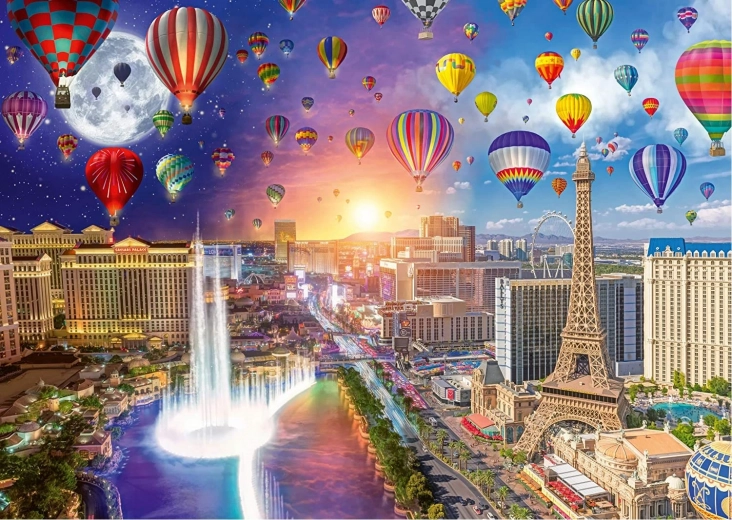 Puzle SCHMIDT diena un nakts: Las Vegas, 1000 detaļas