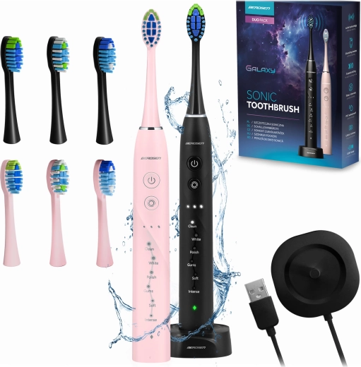 Sonic elektriskās zobu birstes BERDSEN Galaxy Duo – komplekts 2 gab.